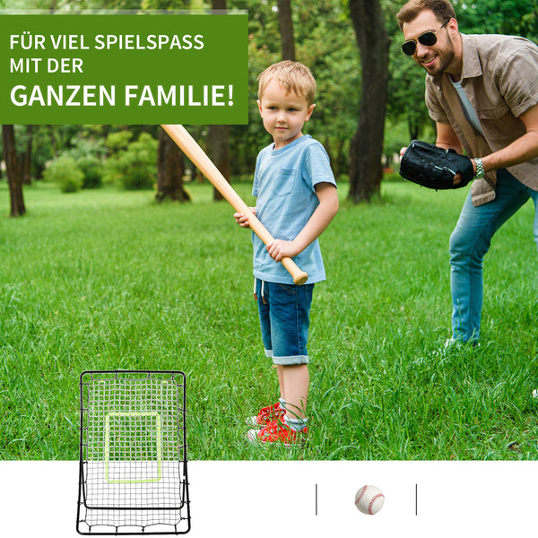 Kickback Rebounder Tor Stahl 75x126cm Schwarz