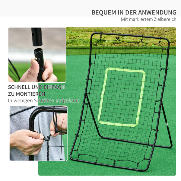 Kickback Rebounder Tor Stahl 75x126cm Schwarz