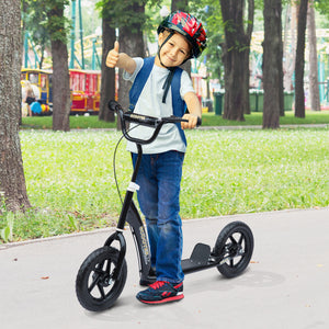 Kickscooter 12 Zoll höhenverstellbar Schwarz