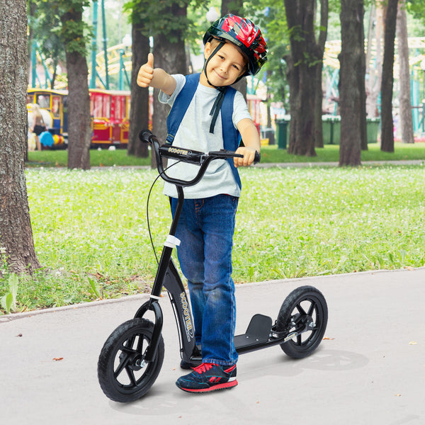 Kickscooter 12 Zoll höhenverstellbar Schwarz