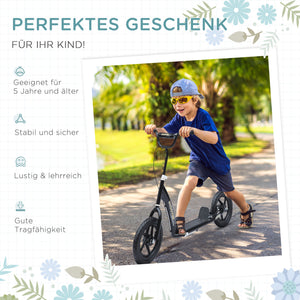 Kickscooter 12 Zoll höhenverstellbar Schwarz
