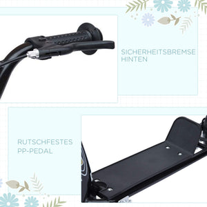 Kickscooter 12 Zoll höhenverstellbar Schwarz