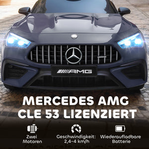 Kinder Elektroauto 12V mit Fernbedienung LED und Musik grau