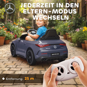 Kinder Elektroauto 12V mit Fernbedienung LED und Musik grau