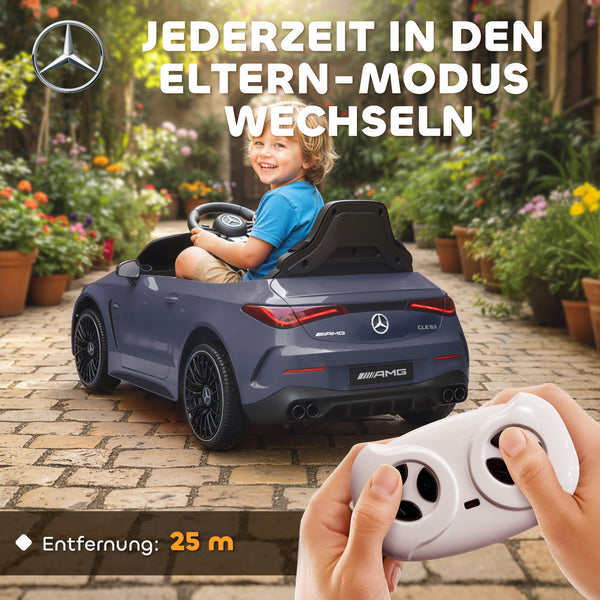 Kinder Elektroauto 12V mit Fernbedienung LED und Musik grau
