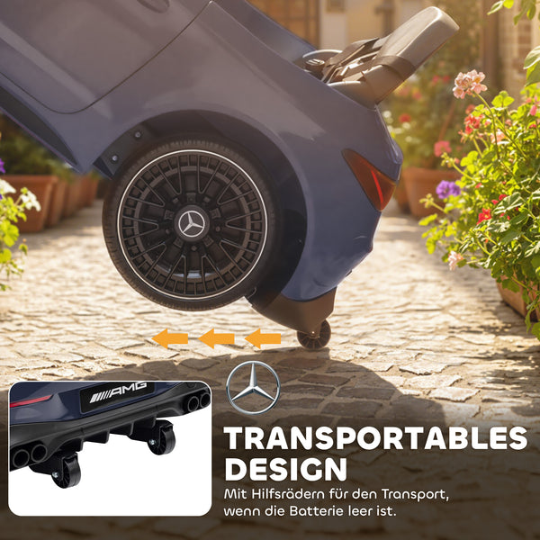 Kinder Elektroauto 12V mit Fernbedienung LED und Musik grau