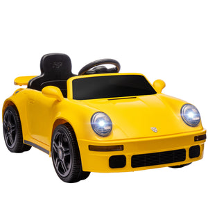 Kinder Elektroauto 12V mit Fernbedienung LED und MP3 gelb