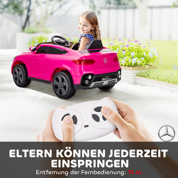 Kinder Elektroauto 12V mit Fernbedienung und LED 3-6 Jahre rosa