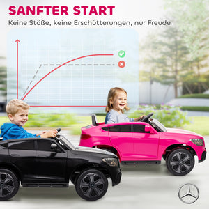 Kinder Elektroauto 12V mit Fernbedienung und LED 3-6 Jahre rosa