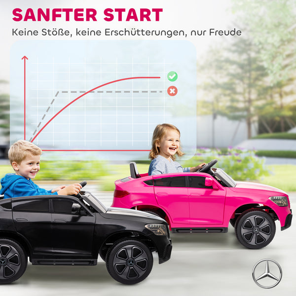 Kinder Elektroauto 12V mit Fernbedienung und LED 3-6 Jahre rosa