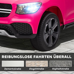 Kinder Elektroauto 12V mit Fernbedienung und LED 3-6 Jahre rosa