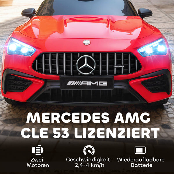 Kinder Elektroauto 12V mit Fernbedienung LED und Musik 3-6 Jahre rot