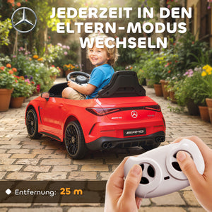 Kinder Elektroauto 12V mit Fernbedienung LED und Musik 3-6 Jahre rot