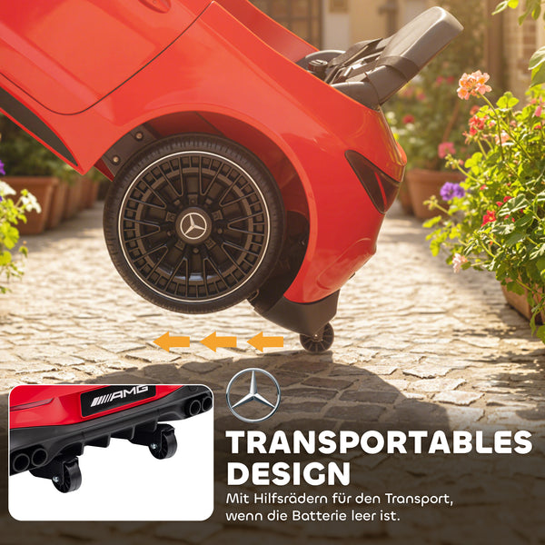 Kinder Elektroauto 12V mit Fernbedienung LED und Musik 3-6 Jahre rot