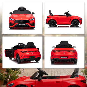 Kinder Elektroauto 12V mit Fernbedienung LED und Musik 3-6 Jahre rot