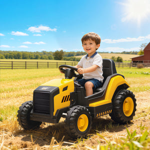 Kinder Elektroauto Baufahrzeug mit Fernbedienung 3-6 Jahre gelb