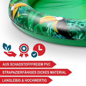 Kinder-Planschbecken mit Rutsche Dschungel-Design 182x62x165?cm