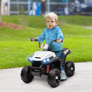 Kinder-Quad Elektro-Quad 12V mit 4-Rad-Federung & MP3 3-5 Jahre Weiss