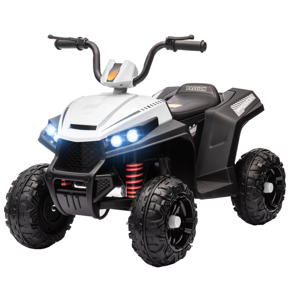Kinder-Quad Elektro-Quad 12V mit 4-Rad-Federung & MP3 3-5 Jahre Weiss