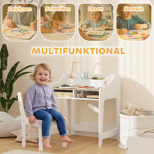 Kinder Schreibtisch Set mit Stuhl und Stauraum Holz