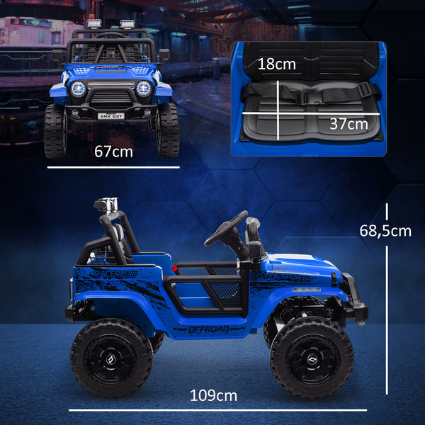 Kinderauto Geländewagen 12V Fernbedienung 3-6 Jahre Blau