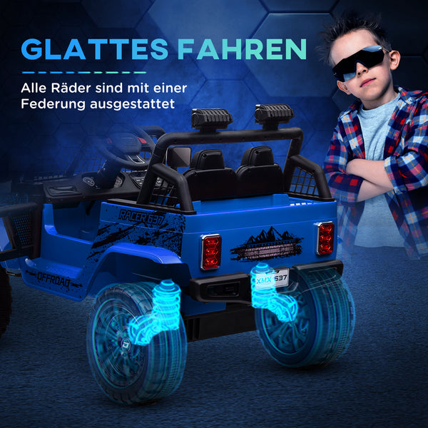 Kinderauto Geländewagen 12V Fernbedienung 3-6 Jahre Blau