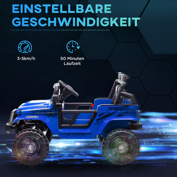 Kinderauto Geländewagen 12V Fernbedienung 3-6 Jahre Blau