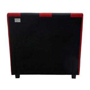 Kinderbett Auto Holz Kunstleder Lattenrost 190x100cm schwarz-rot