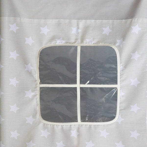 Kinderbett Etagenbett Hochbett 90x200cm aus Holz Weiss-Grau