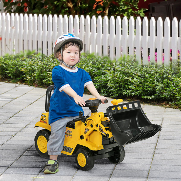Kinderfahrzeug Rutschauto Kinderbagger mit Hupe & Ablagefach