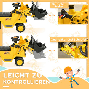Kinderfahrzeug Rutschauto Kinderbagger mit Hupe & Ablagefach