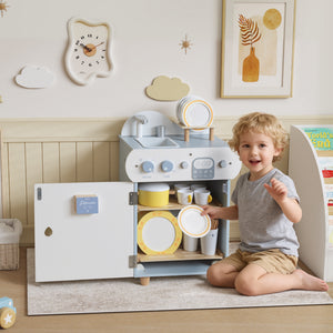 Kinderküche mit Spülmaschine und Zubehör ab 3 Jahren aus Holz