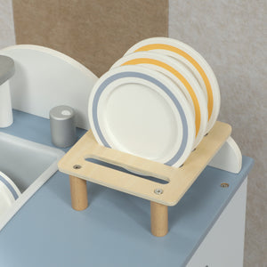 Kinderküche mit Spülmaschine und Zubehör ab 3 Jahren aus Holz