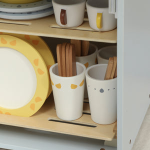 Kinderküche mit Spülmaschine und Zubehör ab 3 Jahren aus Holz