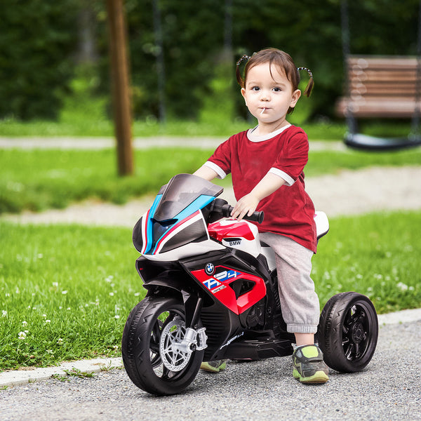 Kindermotorrad Elektromotorrad mit Musikmodi ab 18 Monaten Rot