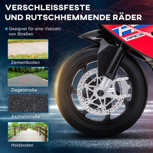 Kindermotorrad Elektromotorrad mit Musikmodi ab 18 Monaten Rot