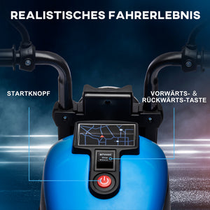 Kindermotorrad Elektromotorrad Stützräder 1.5-3 Jahre 1.5-3 km/h Blau