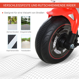 Kindermotorrad Rutscherfahrzeug mit Musik Kleinkinder Weiss