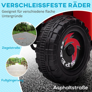 Kinderquad Elektro mit Anhänger für Kleinkinder bis 25kg rot