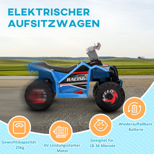 Kinderquad Elektro-Quad 6V 2.5 km/h 1.5-3 Jahre Blau