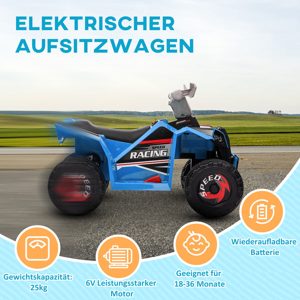 Kinderquad Elektro-Quad 6V 2.5 km/h 1.5-3 Jahre Blau