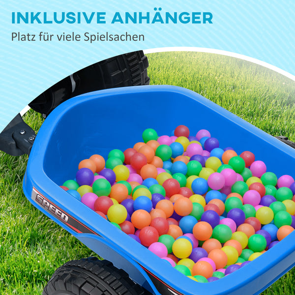 Kinderquad Elektro-Quad 6V mit Anhänger 1.5-3 Jahre Blau