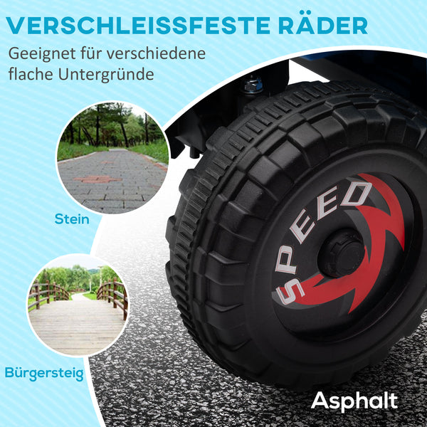 Kinderquad Elektro-Quad 6V mit Anhänger 1.5-3 Jahre Blau