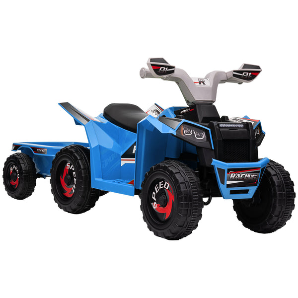 Kinderquad Elektro-Quad 6V mit Anhänger 1.5-3 Jahre Blau