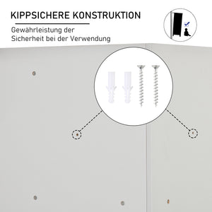 Kinder Aufbewahrungsregal kippsicher mit 3 Schubladen grau