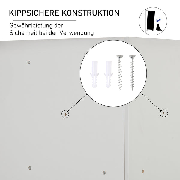 Kinder Aufbewahrungsregal kippsicher mit 3 Schubladen grau