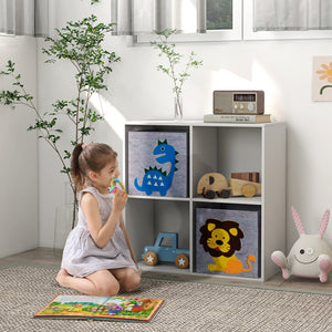 Kinderregal Aufbewahrung mit Schubladen und Kippschutz weiss