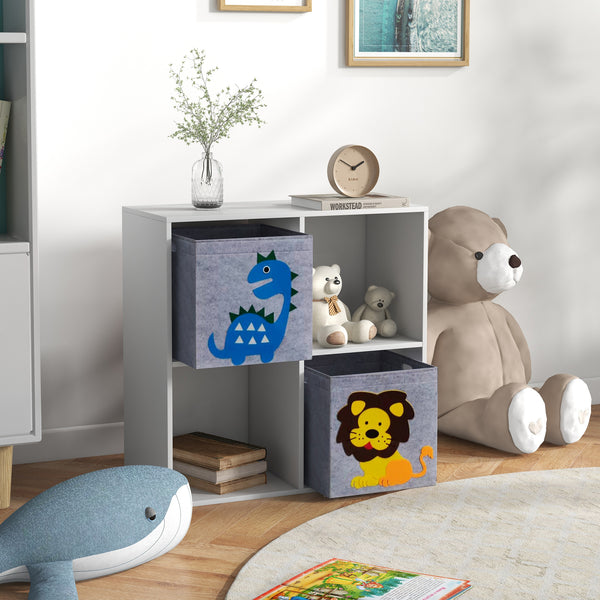 Kinderregal Aufbewahrung mit Schubladen und Kippschutz weiss