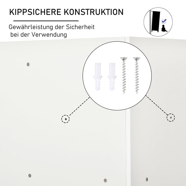 Kinder Aufbewahrungsregal kippsicher mit Schubladen weiss