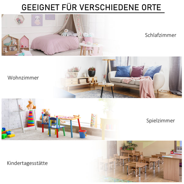Kinder Aufbewahrungsregal kippsicher mit Schubladen weiss